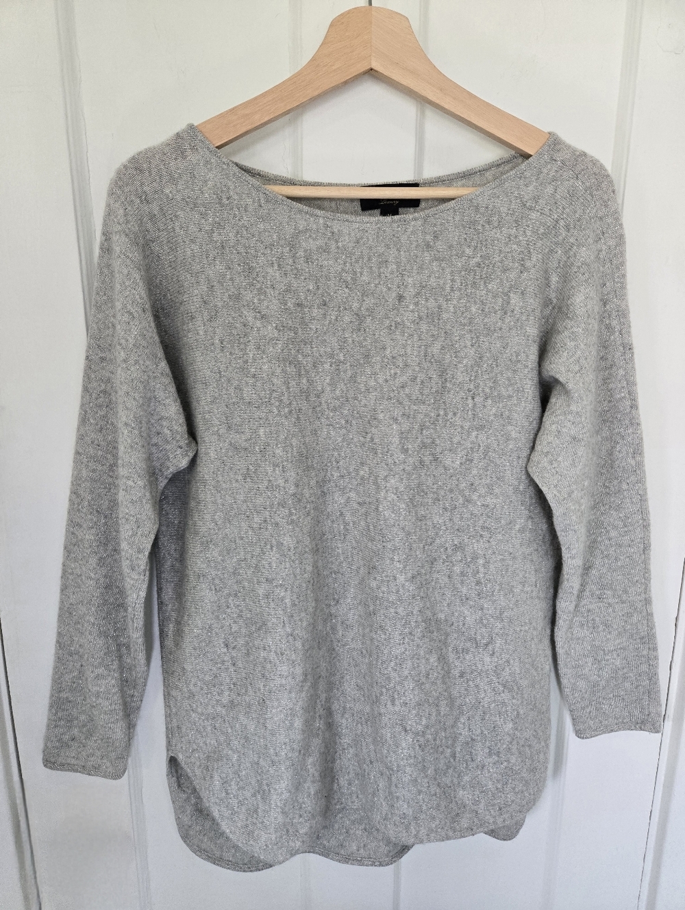 Charter Club Women's Sparkly Cashmere Sweater Silver Size M Festive Quiet Luxury